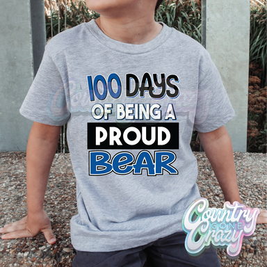 100 Days of being a proud - Bear - Royal - T-Shirt-Country Gone Crazy-Country Gone Crazy