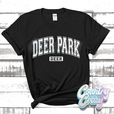 DEER PARK DEER - DISTRESSED VARSITY - T-SHIRT-Country Gone Crazy-Country Gone Crazy