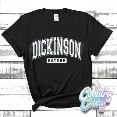 DICKINSON GATORS - DISTRESSED VARSITY - T-SHIRT-Country Gone Crazy-Country Gone Crazy