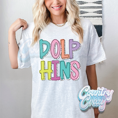 DOLPHINS • BRIGHT DOTTIE • T-Shirt-Country Gone Crazy-Country Gone Crazy