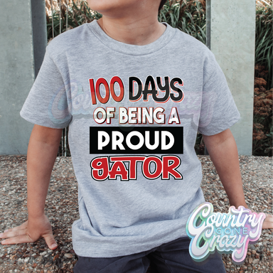 100 Days of being a proud - Gator - Red - T-Shirt-Country Gone Crazy-Country Gone Crazy