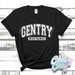 GENTRY MUSTANGS - DISTRESSED VARSITY - T-SHIRT-Country Gone Crazy-Country Gone Crazy