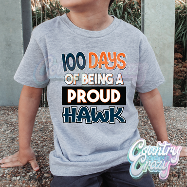 100 Days of being a proud - Hawk - Orange & Navy - T-Shirt-Country Gone Crazy-Country Gone Crazy