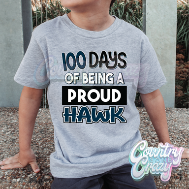 100 Days of being a proud - Hawk - Navy - T-Shirt-Country Gone Crazy-Country Gone Crazy