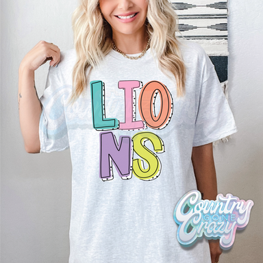LIONS • BRIGHT DOTTIE • T-Shirt-Country Gone Crazy-Country Gone Crazy