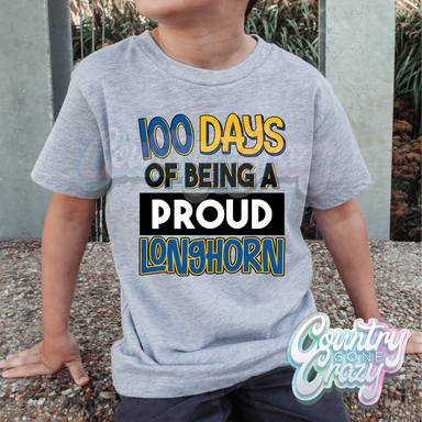 100 Days of being a proud - Longhorn - Royal & Yellow - T-Shirt-Country Gone Crazy-Country Gone Crazy