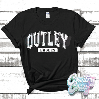 OUTLEY EAGLES - DISTRESSED VARSITY - T-SHIRT-Country Gone Crazy-Country Gone Crazy