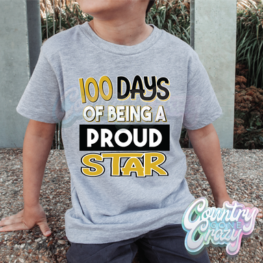 100 Days of being a proud - Star - Gold - T-Shirt-Country Gone Crazy-Country Gone Crazy