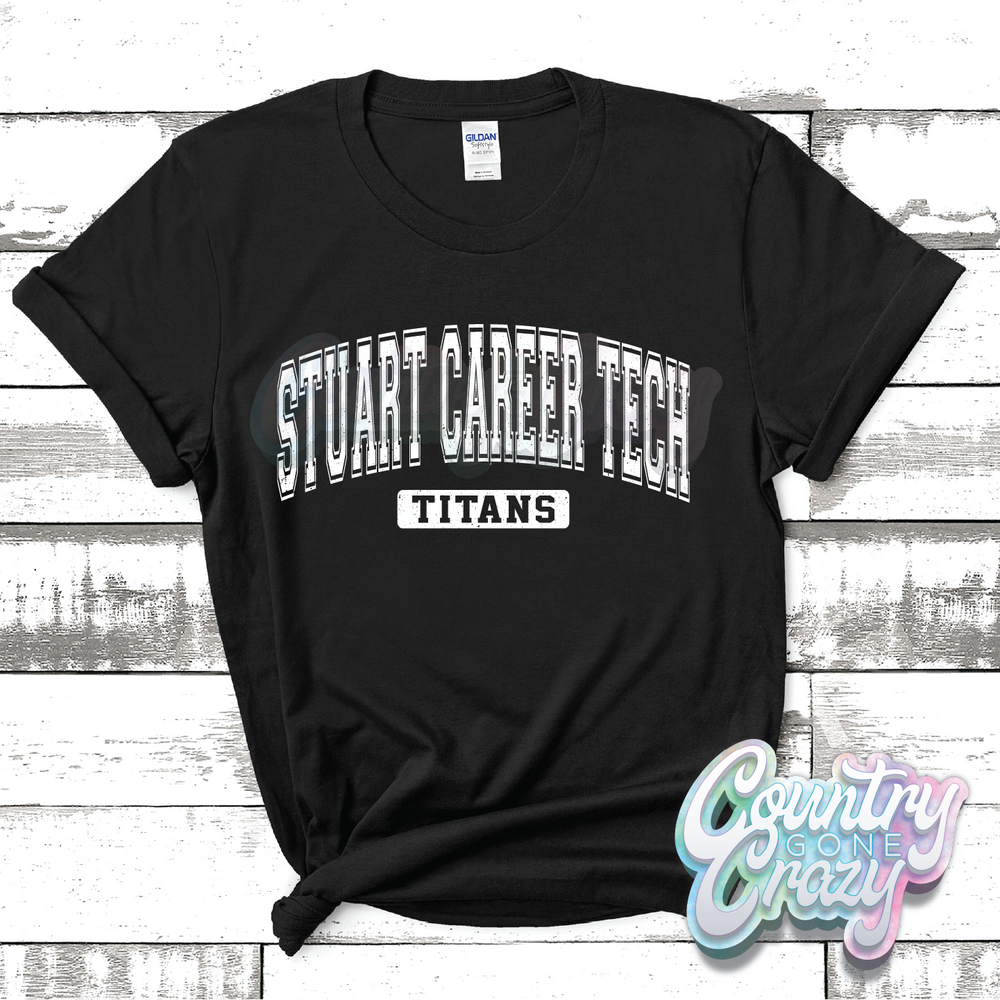 STUART CAREER TECH TITANS - DISTRESSED VARSITY - T-SHIRT-Country Gone Crazy-Country Gone Crazy