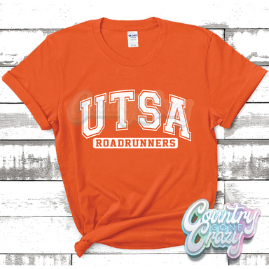 UTSA ROADRUNNERS - DISTRESSED VARSITY - T-SHIRT-Country Gone Crazy-Country Gone Crazy