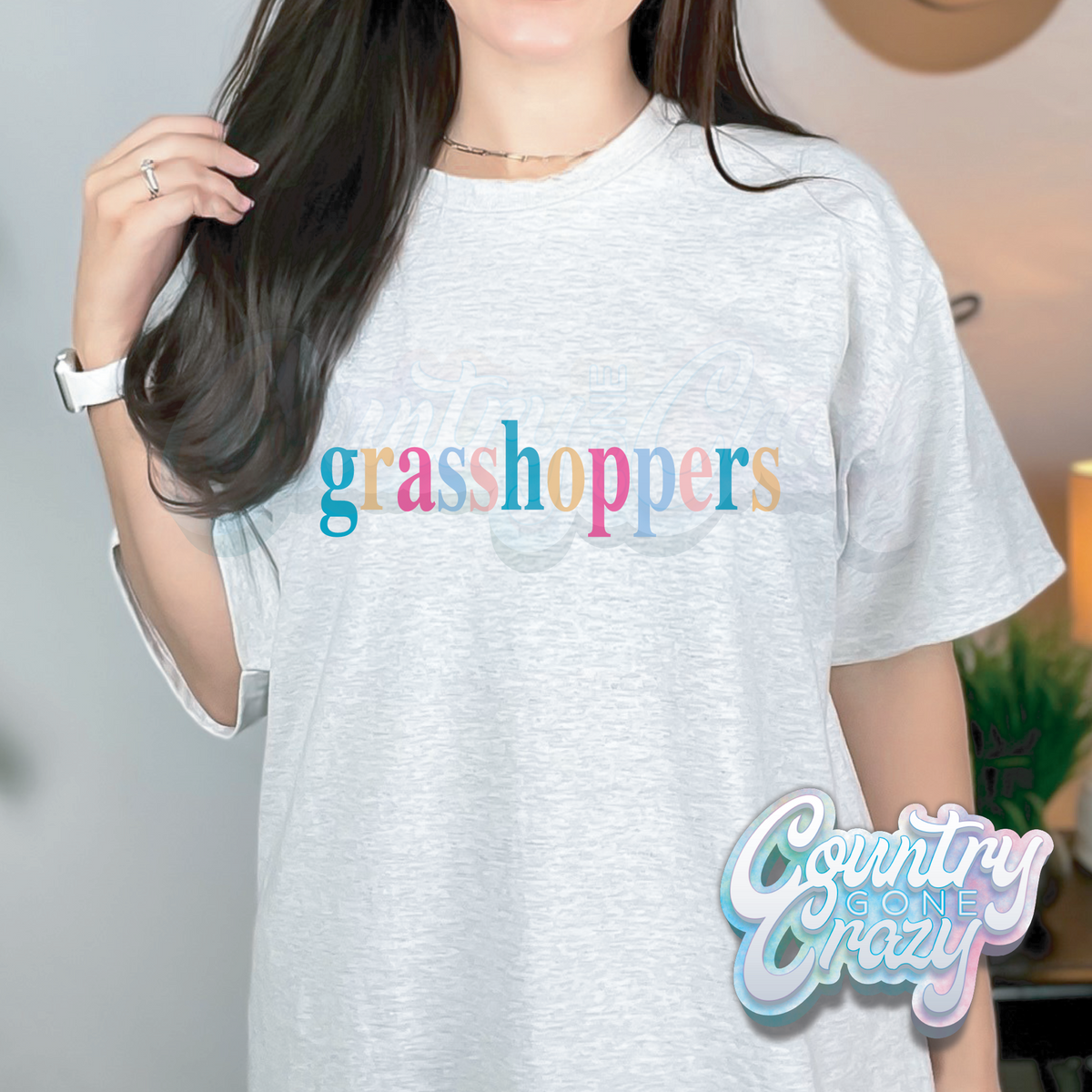 Grasshoppers - Colorful Letters- T-Shirt — Country Gone Crazy