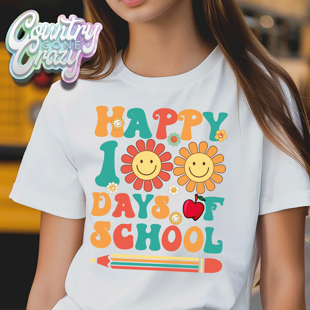 Happy 100 Days of School // T-Shirt-Country Gone Crazy-Country Gone Crazy