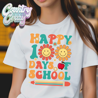 Happy 100 Days of School // T-Shirt-Country Gone Crazy-Country Gone Crazy