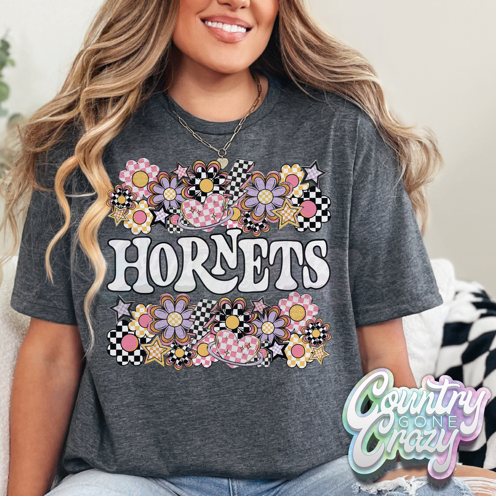 Hornets // Funky Flowers // T-Shirt-Country Gone Crazy-Country Gone Crazy