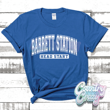 BARRETT STATION HEAD START - DISTRESSED VARSITY - T-SHIRT-Country Gone Crazy-Country Gone Crazy