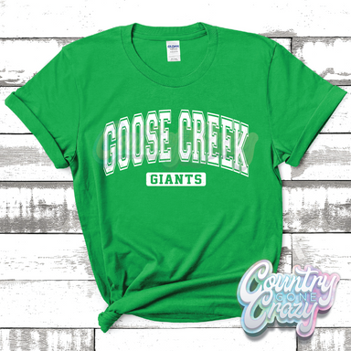 GOOSE CREEK GIANTS - DISTRESSED VARSITY - T-SHIRT-Country Gone Crazy-Country Gone Crazy