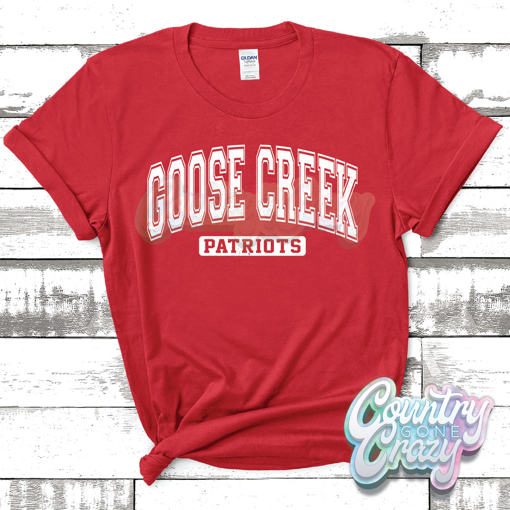 GOOSE CREEK PATRIOTS - DISTRESSED VARSITY - T-SHIRT-Country Gone Crazy-Country Gone Crazy