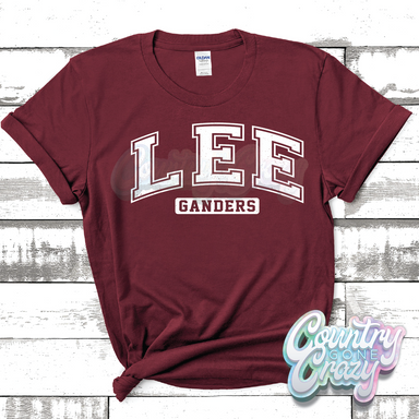 LEE GANDERS - DISTRESSED VARSITY - T-SHIRT-Country Gone Crazy-Country Gone Crazy