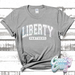 LIBERTY PANTHERS - DISTRESSED VARSITY - T-SHIRT-Country Gone Crazy-Country Gone Crazy