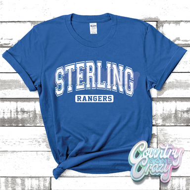 STERLING RANGERS - DISTRESSED VARSITY - T-SHIRT-Country Gone Crazy-Country Gone Crazy