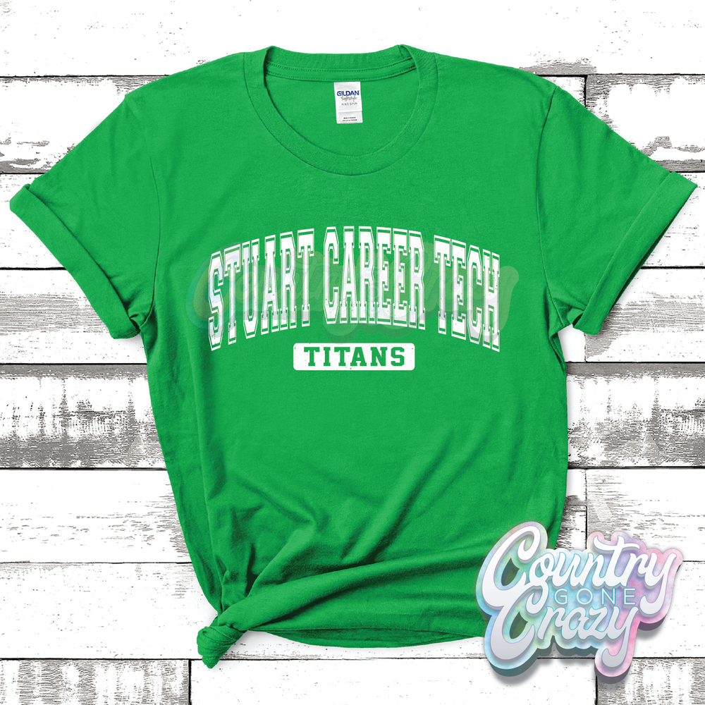 STUART CAREER TECH TITANS - DISTRESSED VARSITY - T-SHIRT-Country Gone Crazy-Country Gone Crazy