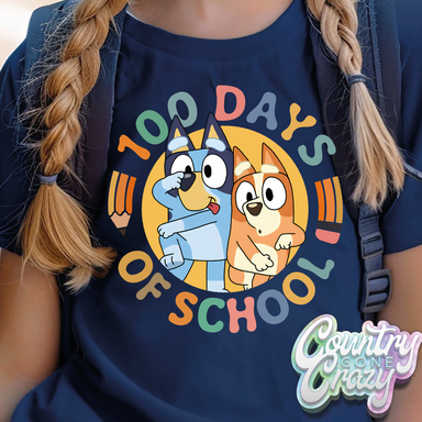 100 DAYS OF SCHOOL BLUEY/BINGO // T-Shirt-Country Gone Crazy-Country Gone Crazy