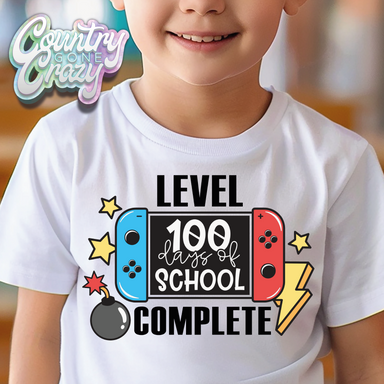 LEVEL 100 DAYS OF SCHOOL COMPLETE // T-Shirt-Country Gone Crazy-Country Gone Crazy