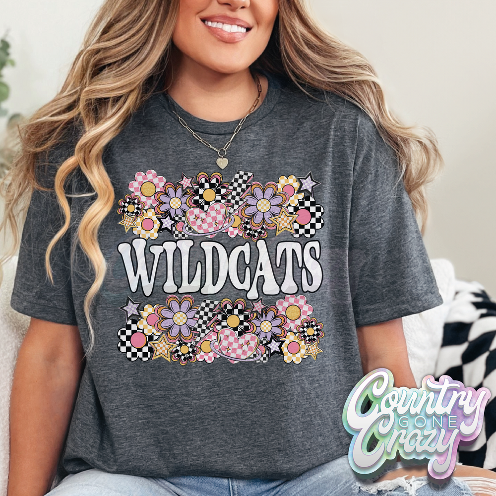 Wildcats // Funky Flowers // T-Shirt-Country Gone Crazy-Country Gone Crazy