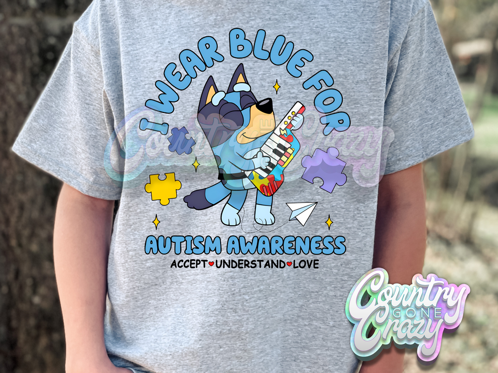 I wear Blue for Autism Awareness - T-Shirt-Country Gone Crazy-Country Gone Crazy