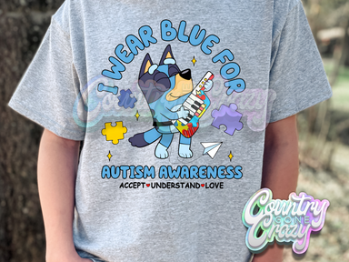 I wear Blue for Autism Awareness - T-Shirt-Country Gone Crazy-Country Gone Crazy