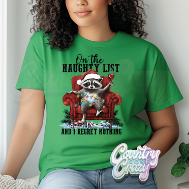 ON THE NAUGHTY LIST - T-SHIRT-Country Gone Crazy-Country Gone Crazy