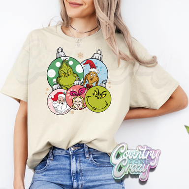 GRINCH ORNAMENTS - T-SHIRT-Country Gone Crazy-Country Gone Crazy