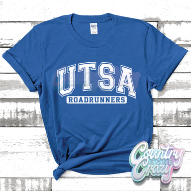 UTSA ROADRUNNERS - DISTRESSED VARSITY - T-SHIRT-Country Gone Crazy-Country Gone Crazy