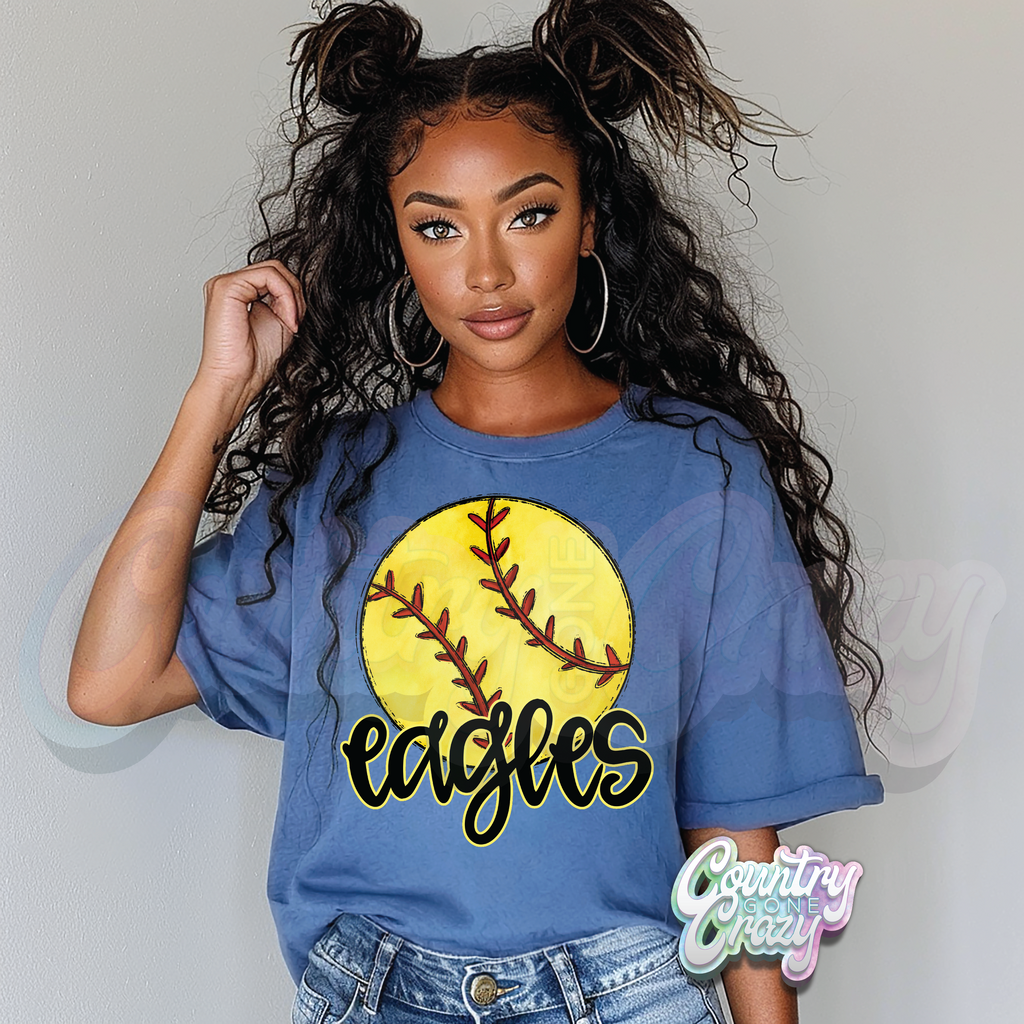 EAGLES SOFTBALL // MYSTIC BLUE COMFORT COLORS — Country Gone Crazy