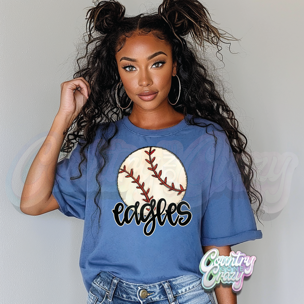 EAGLES BASEBALL // MYSTIC BLUE COMFORT COLORS-Country Gone Crazy-Country Gone Crazy