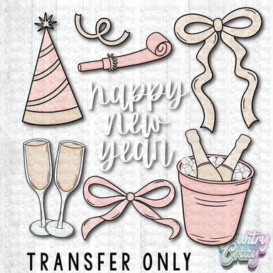 HT4857 • HAPPY NEW YEAR - WHITE LETTERS-Country Gone Crazy-Country Gone Crazy