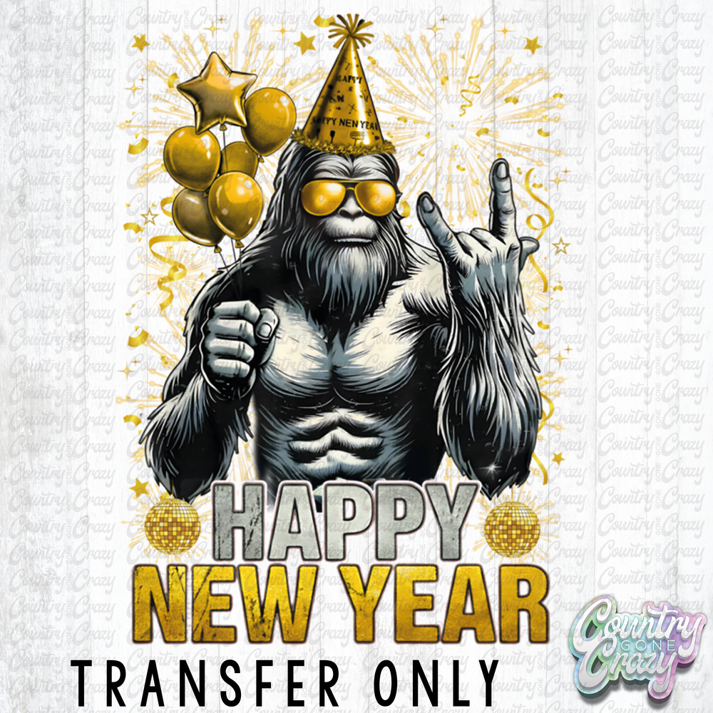 HT4861 • GORILLA HAPPY NEW YEAR-Country Gone Crazy-Country Gone Crazy