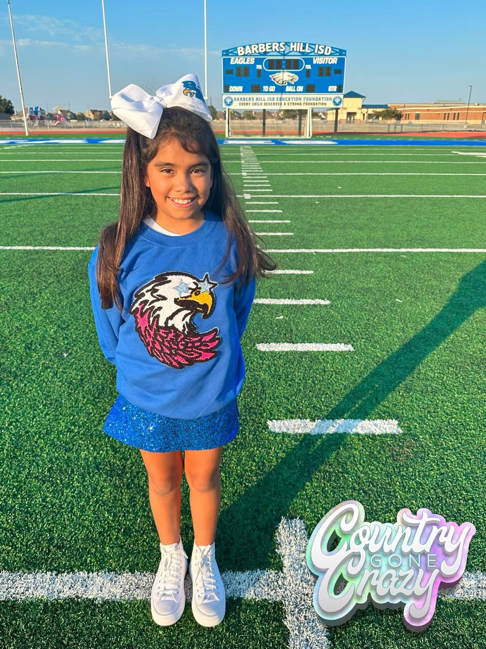 CLEARANCE >>> STARRY EYED EAGLES // CHENILLE PATCH // SWEATSHIRT