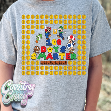 100 DAYS SMARTER - MARIO // T-Shirt-Country Gone Crazy-Country Gone Crazy