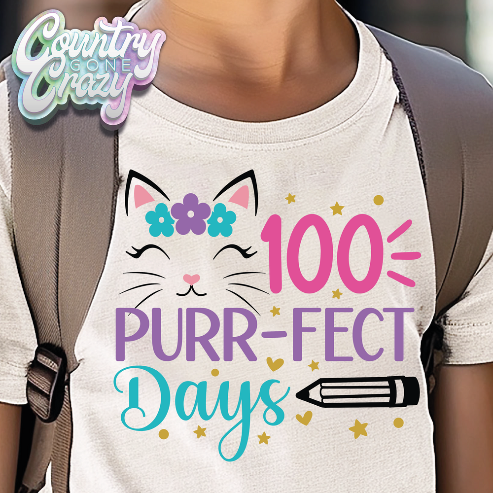 100 PURR-FECT DAYS // T-Shirt-Country Gone Crazy-Country Gone Crazy