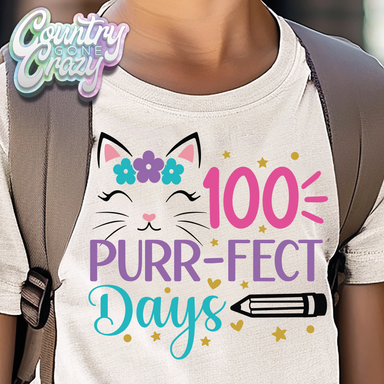 100 PURR-FECT DAYS // T-Shirt-Country Gone Crazy-Country Gone Crazy