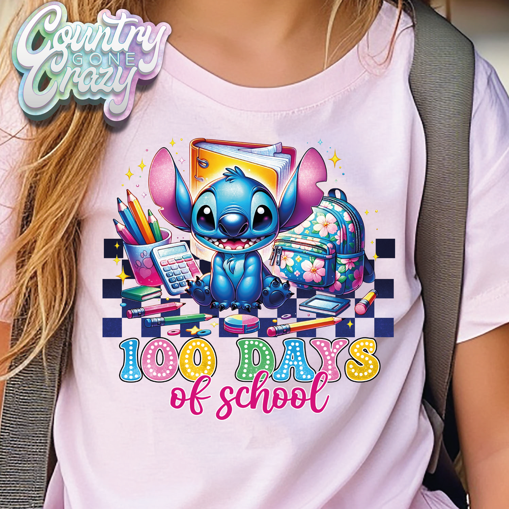 100 DAYS OF SCHOOL / STITCH // T-Shirt-Country Gone Crazy-Country Gone Crazy