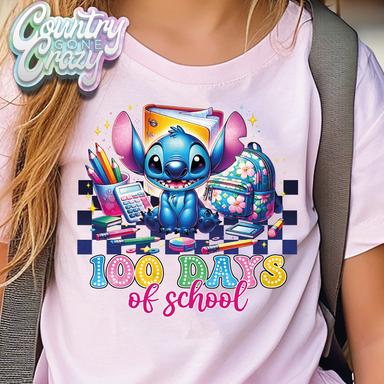 100 DAYS OF SCHOOL / STITCH // T-Shirt-Country Gone Crazy-Country Gone Crazy