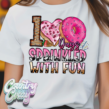 100 DAYS SPRINKLED WITH FUN // T-Shirt-Country Gone Crazy-Country Gone Crazy