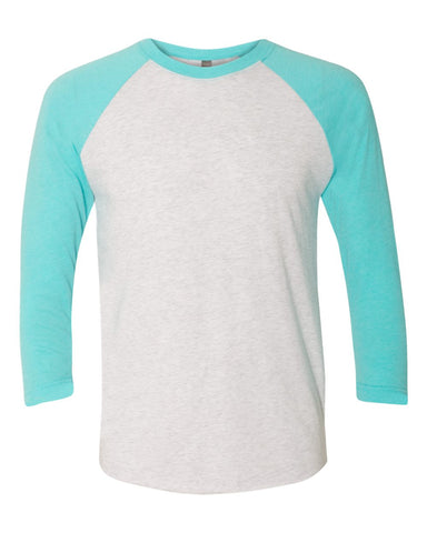 Adult Raglan - Tahiti Sleeves with Heather White Body-Next Level-Country Gone Crazy