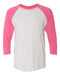 Adult Raglan - Vintage Pink Sleeves with Heather White Body-Next Level-Country Gone Crazy