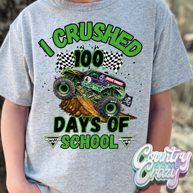 I CRUSHED 100 DAYS OF SCHOOL - GRAVE DIGGER // T-Shirt-Country Gone Crazy-Country Gone Crazy