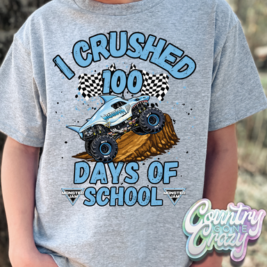 I CRUSHED 100 DAYS OF SCHOOL - MEGALODON // T-Shirt-Country Gone Crazy-Country Gone Crazy