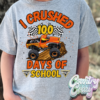 I CRUSHED 100 DAYS OF SCHOOL - TORO LOCO / T-Shirt-Country Gone Crazy-Country Gone Crazy