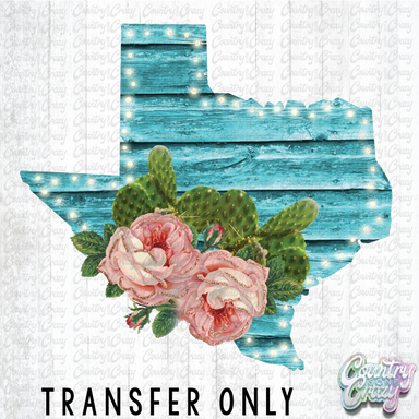 HT672 • Floral Turquoise Texas-Country Gone Crazy-Country Gone Crazy